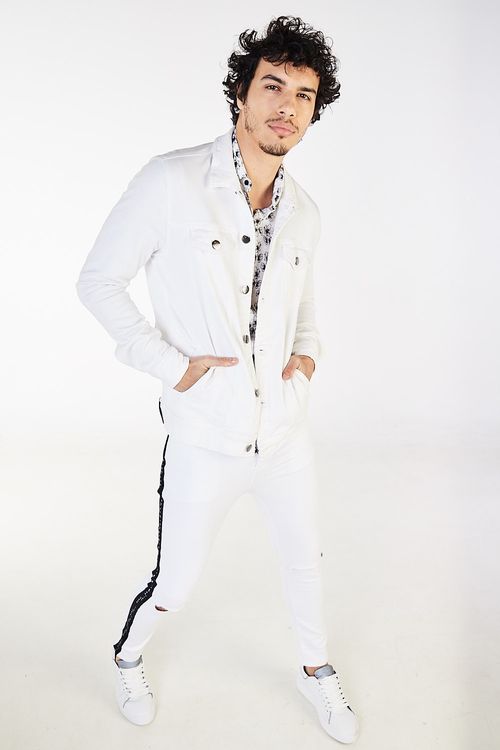 Jean Straight Skinny Tocak Blanco