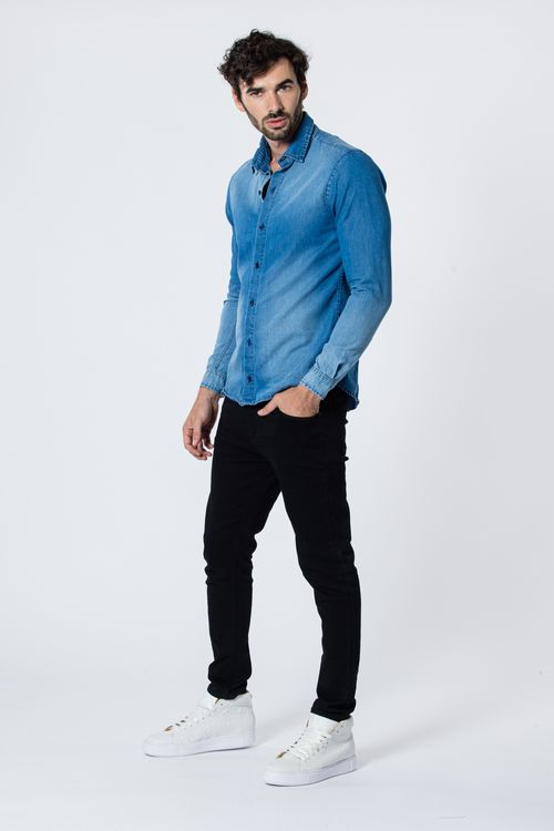 Camisa Ml Amil Azul