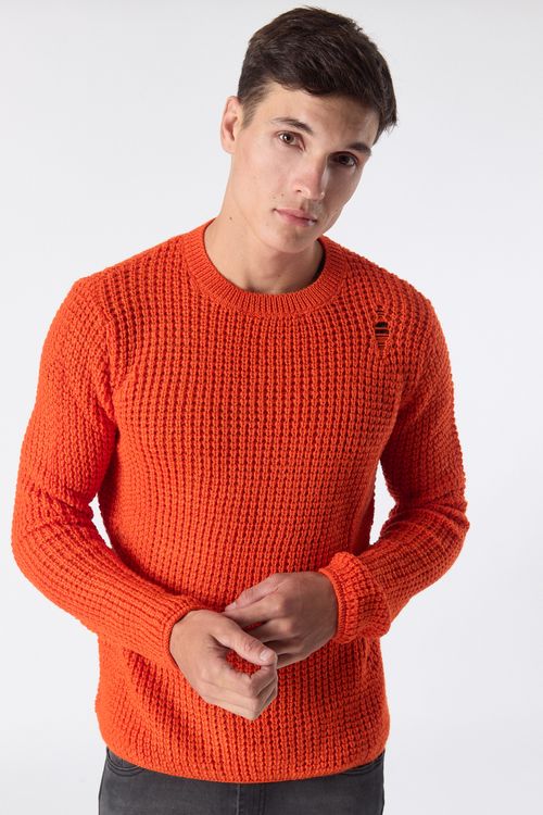 Sweater Damero Naranja