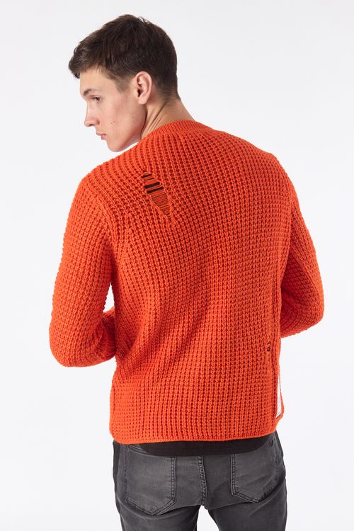 Sweater Damero Naranja