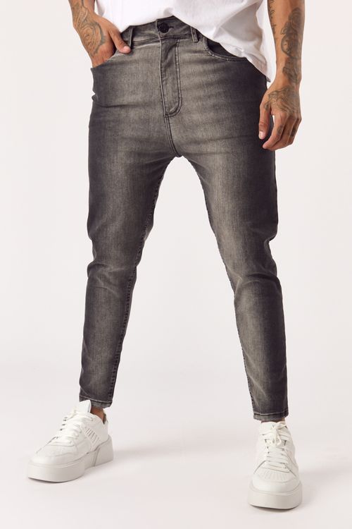 Jean Loose Cropped Thai Plus Negro