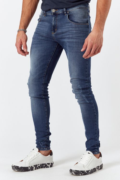 Jean Skinny Todoroki Azul Medio