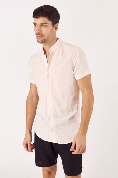 Camisa Lino Mc Onor Rosa