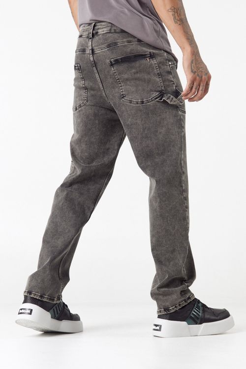 Jean Wide Leg Train Negro