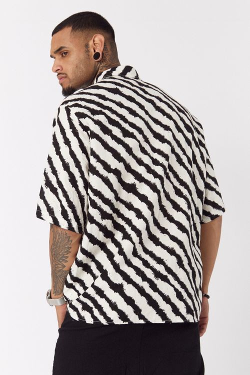 Camisa Lino Mc Odin Negro