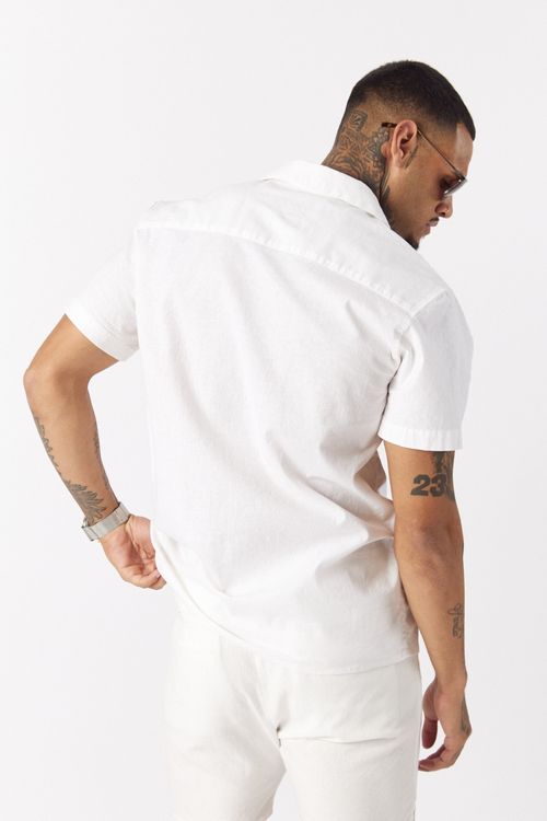 Camisa Lino Mc Omer Blanco