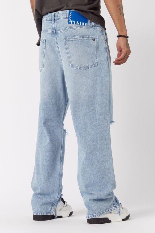 Jean Wide Leg Tamal Azul Medio