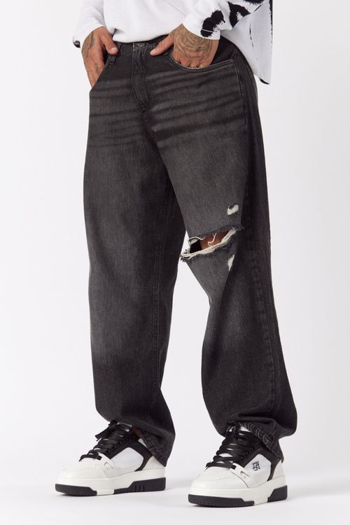 Jean Wide Leg Toptop Negro