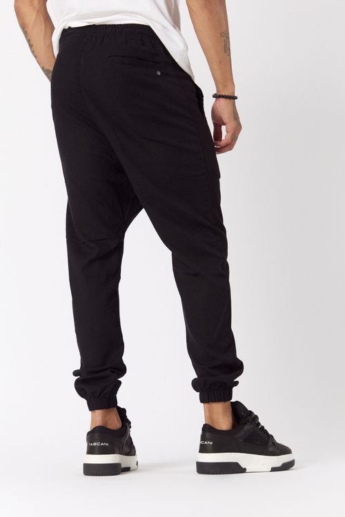 Pantalon Lino Palermo Bronx Negro