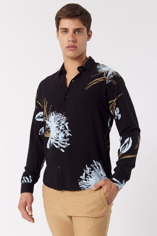 Camisa Ml Abichi Negro