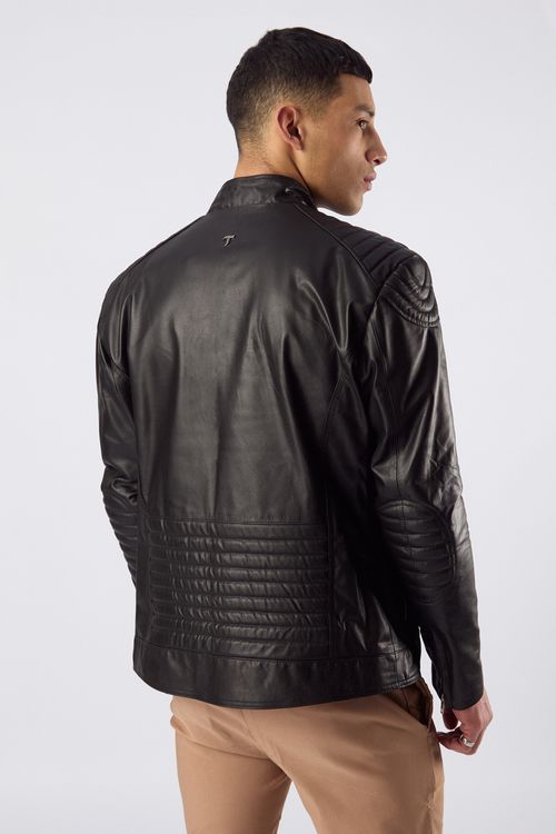 Campera De Cuero James Negro