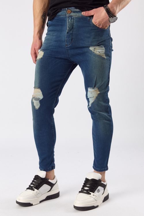 Jean Loose Cropped Tenerife Azul Medio