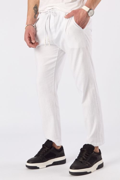 Pantalon Lino Pessi Blanco