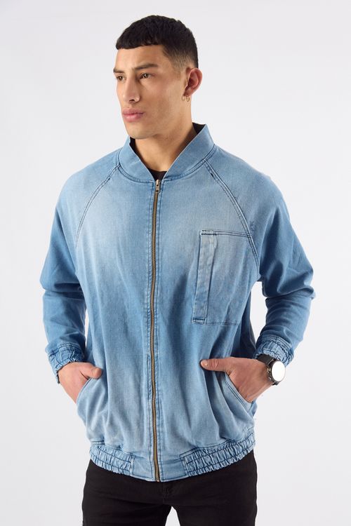 Campera Remix Celeste
