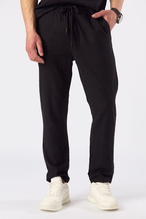 Pantalon Lino Peze Negro