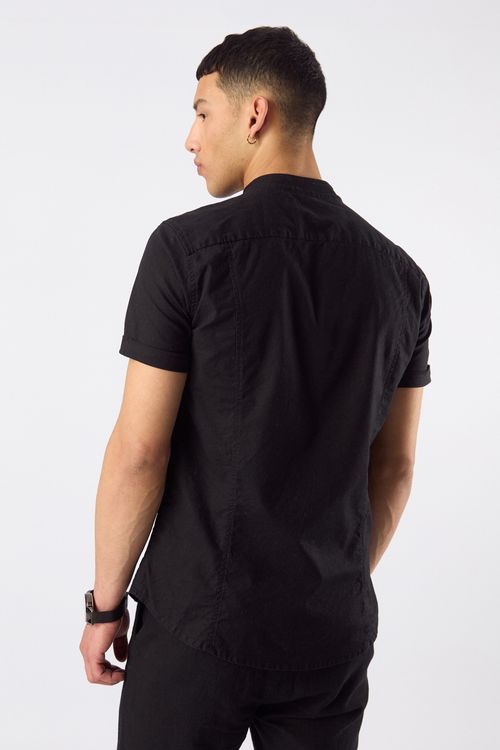 Camisa Lino Mc Omina Negro