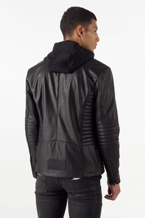 Campera De Cuero Jaspar Negro