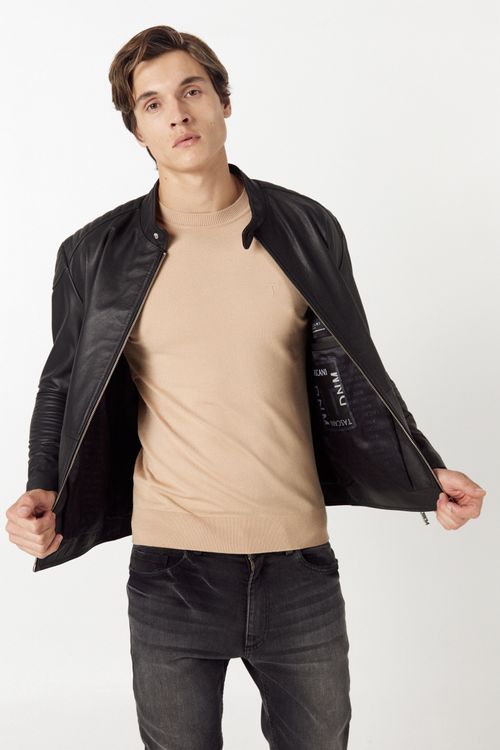 Campera De Cuero Jolima Negro