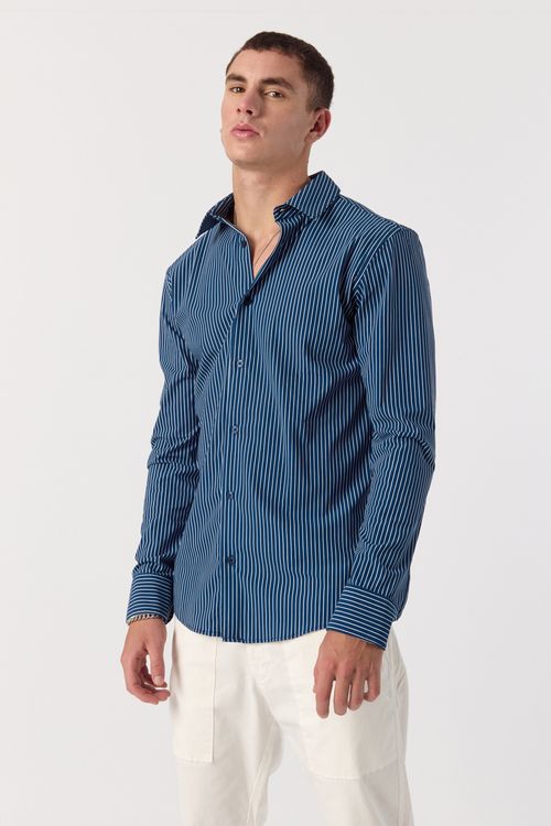 Camisas Ml Aurora Azul