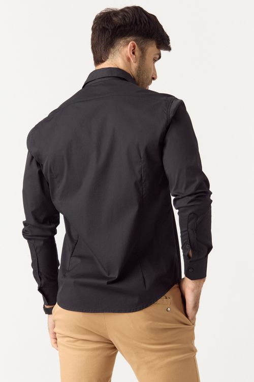Camisa Ml Aluz Negro