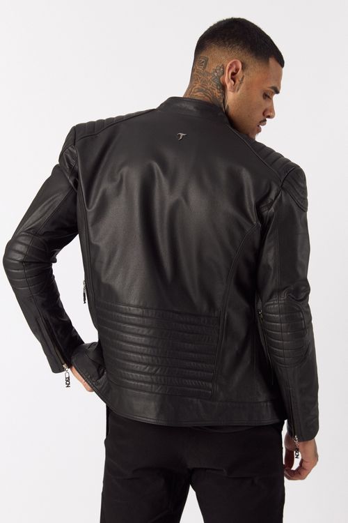 Campera De Cuero James Negro