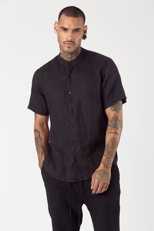Camisa de Lino Mc Osaka Negro