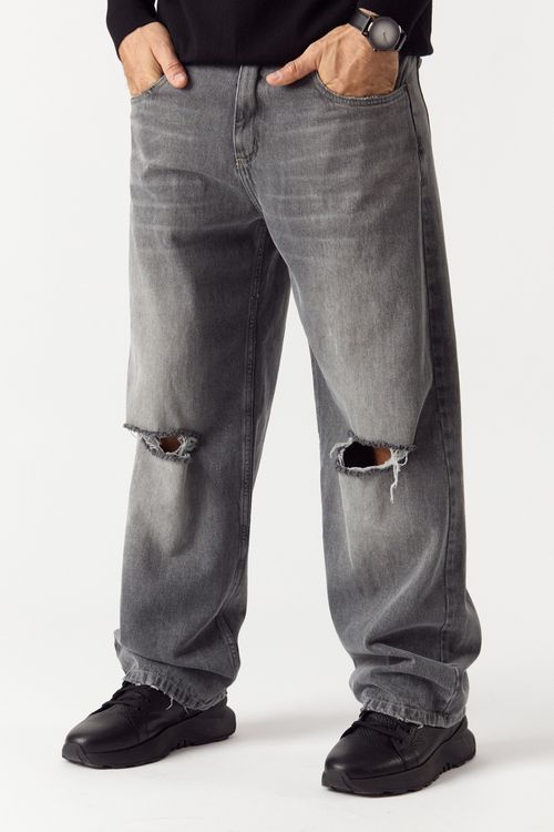 Jean Relax Wide Leg Titanio Negro