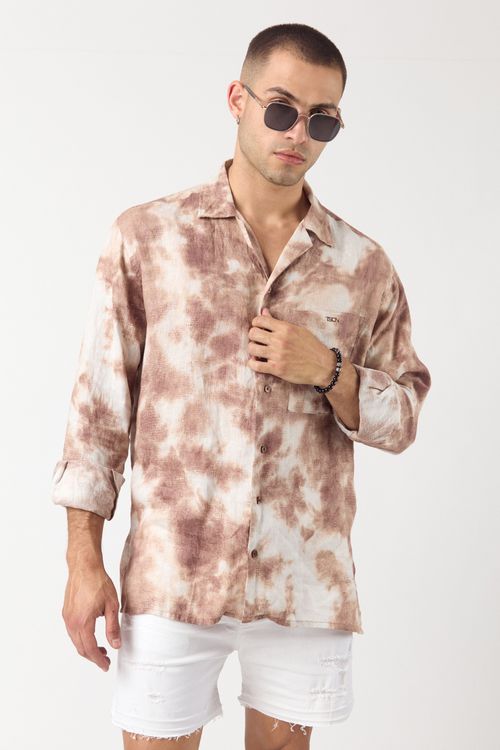Camisa de lino Ml Arepa Camel