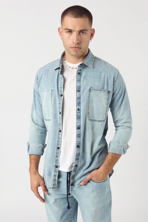 Camisa Ml Atintta Celeste