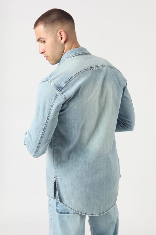 Camisa Ml Atintta Celeste