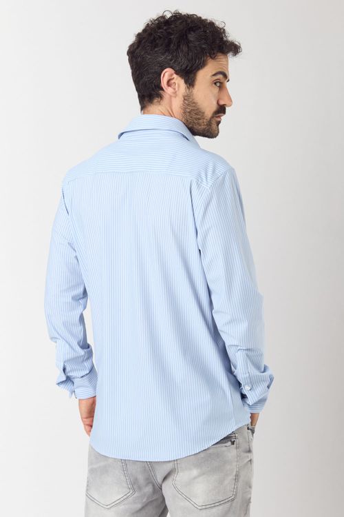 Camisa Ml Aurora Plus Celeste