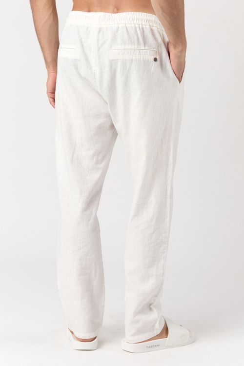 Pantalon de lino Paciano Blanco