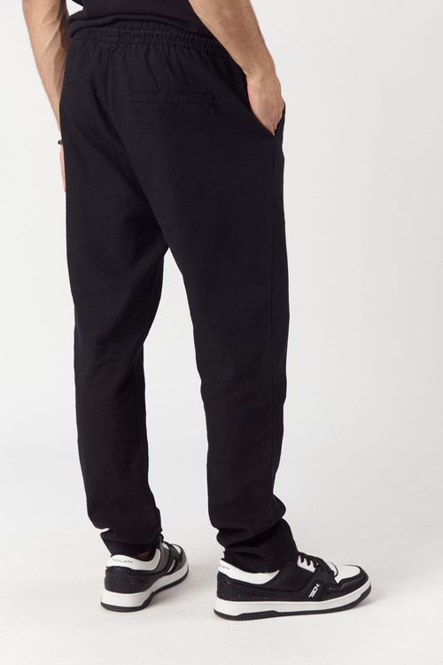 Pantalon de lino Paciano Negro