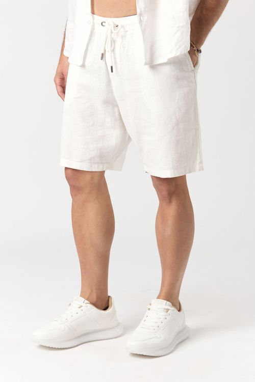 Bermuda de lino Tacci Blanco